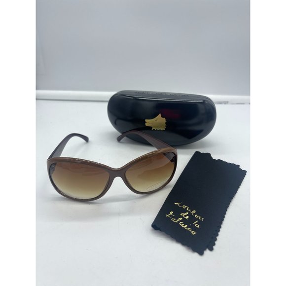 Loulou de la Falaise Lucite Sunglasses with Case and Cloth - Picture 1 of 12